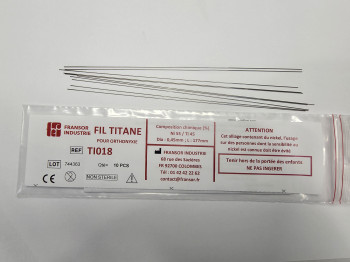 titaniumdraad nummer 18/10 stuks