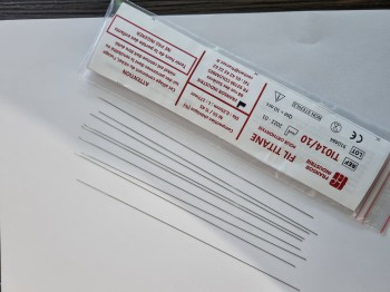 titaniumdraad nummer 14/10 stuks titaniumdraad nummer 14/10 stuks